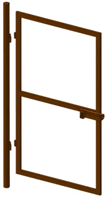 Калитка со сварной сеткой Н 1,96м L 1,0м / ЛАЙТ / М16 / 90° ППК RAL 8017, , шт в интернет-магазине Патент24.рф