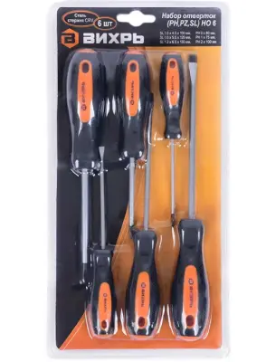 Набор отверток (PH,PZ,SL) HO6 Вихрь, , шт в интернет-магазине Патент24.рф