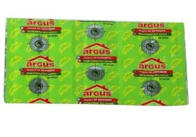 Пластины ARGUS от комаров без запаха 10шт., , упак в интернет-магазине Патент24.рф