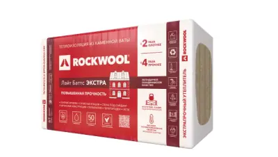 Rockwool Лайт Баттс Экстра 50х600х1000 (4,8м² - 0,24куб.м), , упак в интернет-магазине Патент24.рф
