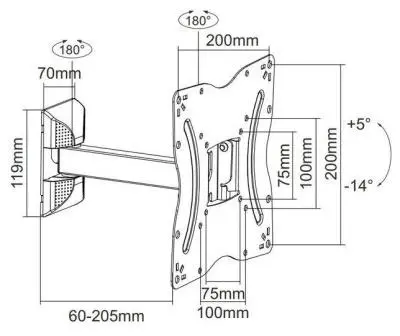 Кронштейн для ТВ iTECH LCD522 (13"-42")  White в интернет-магазине Патент24.рф