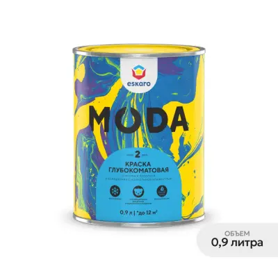 Краска Eskaro Moda 2" глубокоматовая 0.9л, , шт в интернет-магазине Патент24.рф