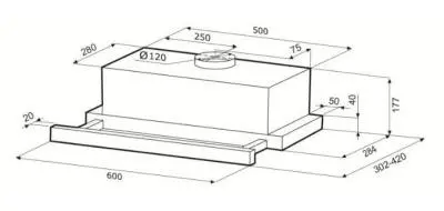 Вытяжка Krona KERRY 600 black PB в интернет-магазине Патент24.рф