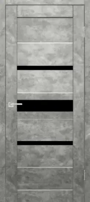 Дверное полотно Джаз ПО60 экошп. бетон светлый (ст. лак черн), , шт в интернет-магазине Патент24.рф