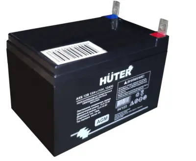 Батарея аккумуляторная АКБ 12В 12Ач Huter 64/1/23, , шт в интернет-магазине Патент24.рф