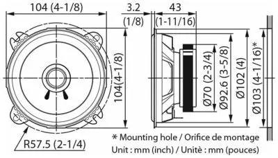 Автомобильная акустика Kenwood KFC-S1056 в интернет-магазине Патент24.рф