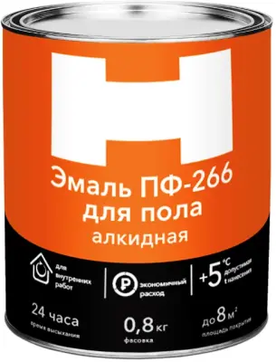Эмаль ПФ-266 "V" светлый орех 0,8 кг , , шт в интернет-магазине Патент24.рф