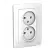 Розетка BLANCA с/у, двойная, б/заз., б/шторок, 16А, 250В, белый , , шт в интернет-магазине Патент24.рф