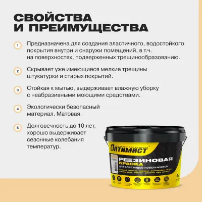 Краска резиновая F310 Оптимист топленое молоко 3кг, , шт в интернет-магазине Патент24.рф