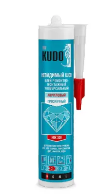Клей KUDO акриловый ремонтно-монтажный "Невидимый шов" 280мл прозрачный, , шт в интернет-магазине Патент24.рф