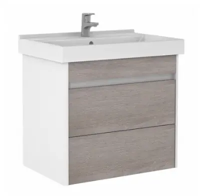 Тумба под умыв. Fest 60 Uno Дуб серый c 2 ящиками В2 Домино DU1505T, , шт в интернет-магазине Патент24.рф