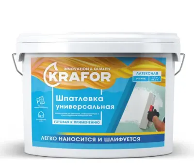 Шпатлевка латексная универсальная Krafor 1,5 кг, , шт в интернет-магазине Патент24.рф