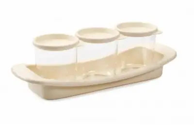 Набор для специй Magic 3 слон. кость (3шт. баночек+подставка) ИК40833000, , шт в интернет-магазине Патент24.рф