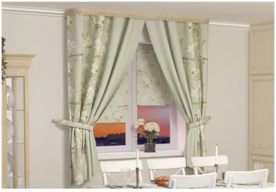 Комплект портьер Райский сад 140х160 мятный с подхватами по 2 шт ГП, , шт в интернет-магазине Патент24.рф