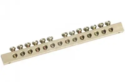 Шина нулевая с заземлением 6х9мм крепление по центру YNN10-08-100, , шт в интернет-магазине Патент24.рф