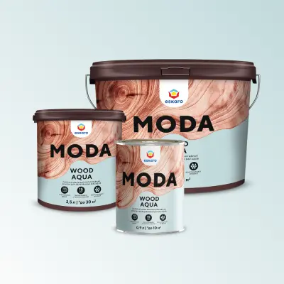 Краска для деревянных фасадов "Eskaro Moda Wood Aqua" 2,5л, , шт в интернет-магазине Патент24.рф