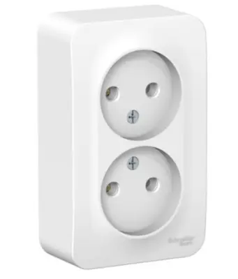 Розетка BLANCA наруж., двойная, б/заз., б/шторок, изол.пл. 16А, 250В, белый BLNRA000211, , шт в интернет-магазине Патент24.рф