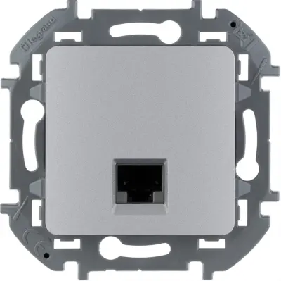 Розетка информационная INSPIRIA RJ45 кат. 6 UTP алюминий, , шт в интернет-магазине Патент24.рф