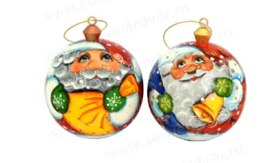 Елочная игрушка шар "Расписной" д8,5см стекло руч/худ/росп под/уп С1415, , шт в интернет-магазине Патент24.рф