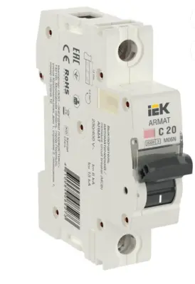 Выключ. автомат. ARMAT 1 пол. C 20А M06N, , шт в интернет-магазине Патент24.рф