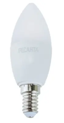 Лампа светод. LL-R-C37-7W-230-4K-E14 свеча РЕСАНТА, , шт в интернет-магазине Патент24.рф