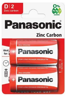 Элемент питания элемент питания panasonic zinc carbon r20/373 bl2, , упак в интернет-магазине Патент24.рф
