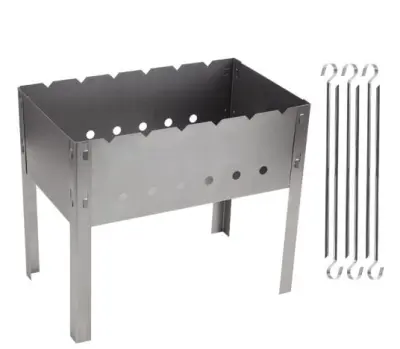 Мангал ECOS сборно-разборный 400х240х350мм, 0,50мм с 6 шампурами, , шт в интернет-магазине Патент24.рф