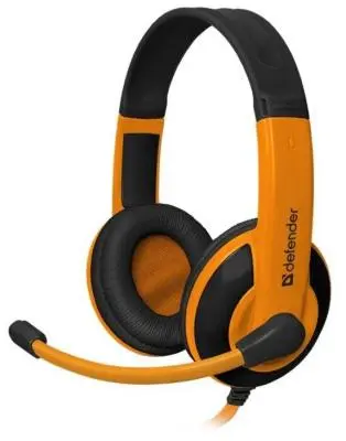 Гарнитура DEFENDER  WARHEAD G-120 черный/оранжевый в интернет-магазине Патент24.рф