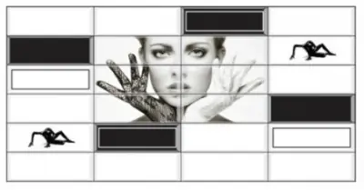 Декор. панель ПВХ 955х480мм Плитка Настроение 24х8, , шт в интернет-магазине Патент24.рф