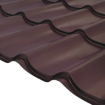 Металлочерепица Classic 0,4х1180х1200 полиэстер RAL8017 коричневый, , л. в интернет-магазине Патент24.рф