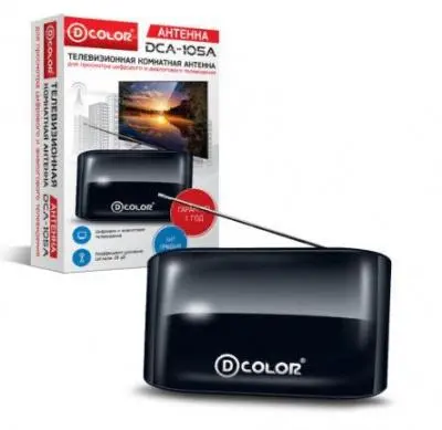 Антенна TV D-Color DCA-105A комнатная, активная в интернет-магазине Патент24.рф