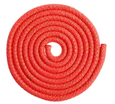 Скакалка гимнастическая красный золото люрекс 2,5м 150г 4446801, , шт в интернет-магазине Патент24.рф