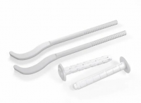 Комплект кронштейнов 7,2х170мм плоск. с дюбелями серебро, , шт в интернет-магазине Патент24.рф