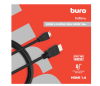 Кабель HDMI Buro HDMI-miniHDMI 1,8м v1.4 Buro в интернет-магазине Патент24.рф