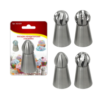 Насадка кондитерская "Капкейк" верх/низ 2,5/3,0см h5,9см 8.159, , набор в интернет-магазине Патент24.рф