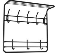 Вешалка настен. д/одежды 60х22х58см с/полкой 2яруса , , шт в интернет-магазине Патент24.рф