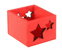 Кашпо деревянное 14,5×12,5×9см Элегант "Звезды", красный Дарим Красиво 3986690, , шт в интернет-магазине Патент24.рф