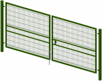 Ворота со сварной сеткой H 1.96м L4,0м/М16/90 ППК Ral 6005, , шт в интернет-магазине Патент24.рф