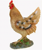 Скульптура д/сада полистоун "Курица на камушке" 30х33см 12556-1, , шт в интернет-магазине Патент24.рф