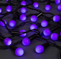 Электрогирлянда-нить DCR. IP44, "Шарики d=1.5 см" 20 м, Н.Т. LED-200, 8 режимов, ФИОЛЕТ 185547, , шт в интернет-магазине Патент24.рф