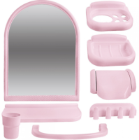 Зеркальный н-р для ванной комнаты "Елена МХ" розовый 1/6 , , шт в интернет-магазине Патент24.рф