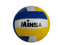 Мяч волейбольный Minsa размер №5, 270гр 18 панелей, машинная сшивка 1278065, , шт в интернет-магазине Патент24.рф