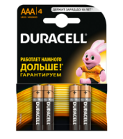 Элемент питания Duracell LR03/286 4 шт., , упак в интернет-магазине Патент24.рф