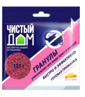 Средство от крыс, мышей "Чистый дом" гранулы 125гр аром/сыра в/пак, шт, 41146 03-351, , шт в интернет-магазине Патент24.рф