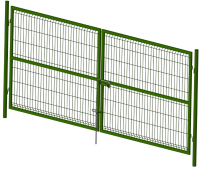 Ворота со сварной сеткой (1,5х3м ) 6005 (зеленый), , шт в интернет-магазине Патент24.рф