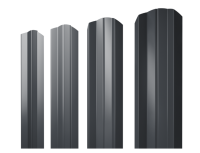 Штакетник М-обр. фигурный 0,4х108х1800 серый RAL7024, , шт в интернет-магазине Патент24.рф