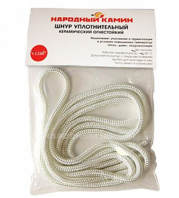 Шнур уплотнительный кремнезёмный 6мм L-1м, , шт в интернет-магазине Патент24.рф