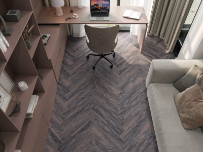 Ламинат виниловый Cronafloor 4V Herringbone 640х128х4,5мм Дуб Бордо H006, , компл в интернет-магазине Патент24.рф