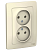 Розетка BLANCA с/у, двойная, c/заз., б/шторок, 16А, 250В, бежевый , , шт в интернет-магазине Патент24.рф