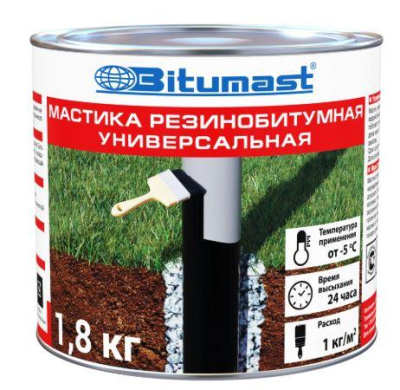 Мастика Bitumast резинобитумная 1,8кг-2л. , , шт в интернет-магазине Патент24.рф
